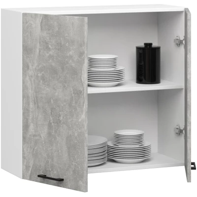 Oberschrank 80 cm VERMINA - weiß / Beton
