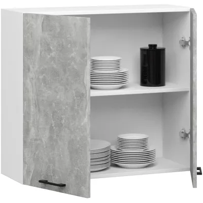 Oberschrank 80 cm VERMINA - weiß / Beton