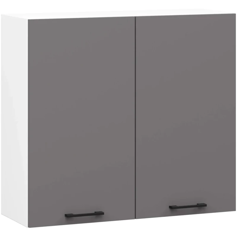 Oberschrank 80 cm VERMINA - weiß/grau