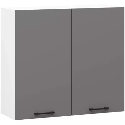 Oberschrank 80 cm VERMINA - weiß/grau
