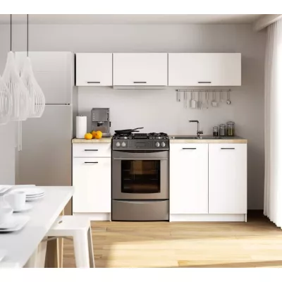 Hängeschrank mit Flügeltüren, 40 cm, Vermina - Weiß