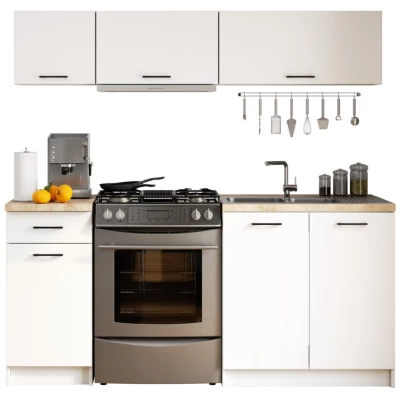 Hängeschrank mit Flügeltüren, 40 cm, Vermina - Weiß