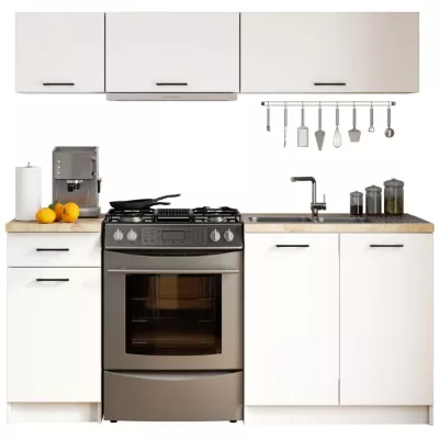 Hängeschrank mit Flügeltüren, 40 cm, Vermina - Weiß