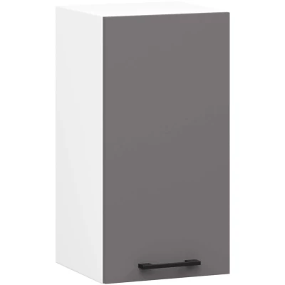 Wandhängender Küchenschrank 30 cm VERMINA - weiß/grau