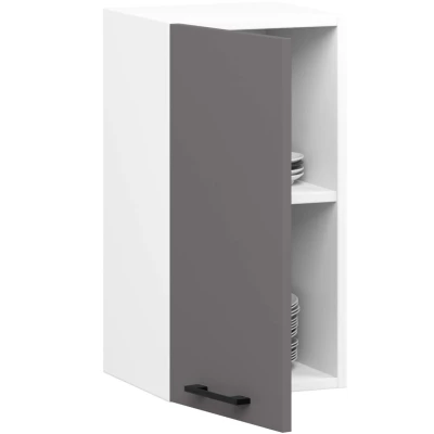 Wandhängender Küchenschrank 30 cm VERMINA - weiß/grau