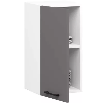 Wandhängender Küchenschrank 30 cm VERMINA - weiß/grau