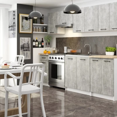 Wandhängender Küchenschrank 40 cm VERMINA - weiß / Beton