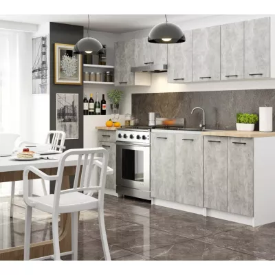 Wandhängender Küchenschrank 40 cm VERMINA - weiß / Beton