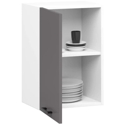Wandhängender Küchenschrank 40 cm VERMINA - weiß/grau