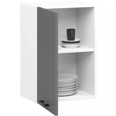 Wandhängender Küchenschrank 40 cm VERMINA - weiß/grau