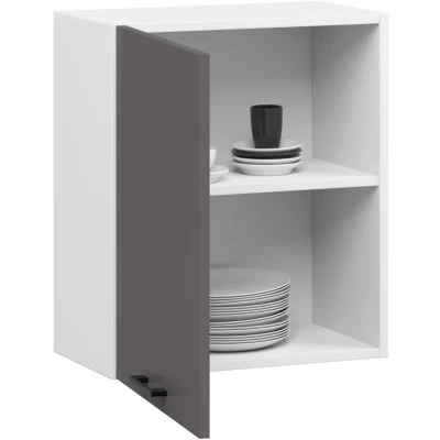Wandhängender Küchenschrank 50 cm VERMINA - weiß/grau
