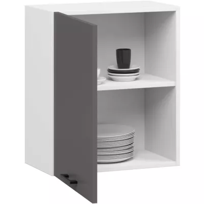 Wandhängender Küchenschrank 50 cm VERMINA - weiß/grau