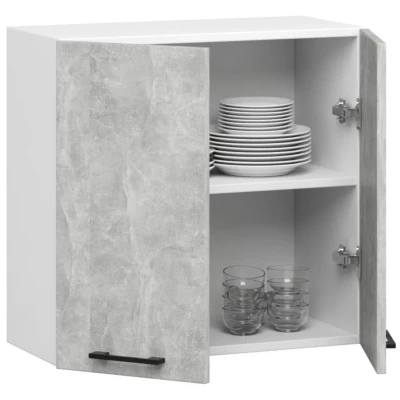 Wandhängender Küchenschrank 60 cm VERMINA - weiß / Beton