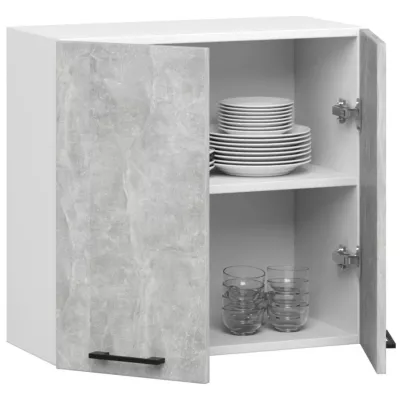Wandhängender Küchenschrank 60 cm VERMINA - weiß / Beton