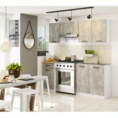 Wandhängender Küchenschrank 60 cm VERMINA - weiß / Beton