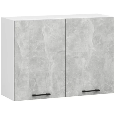 Wandhängender Küchenschrank 80 cm VERMINA - weiß / Beton