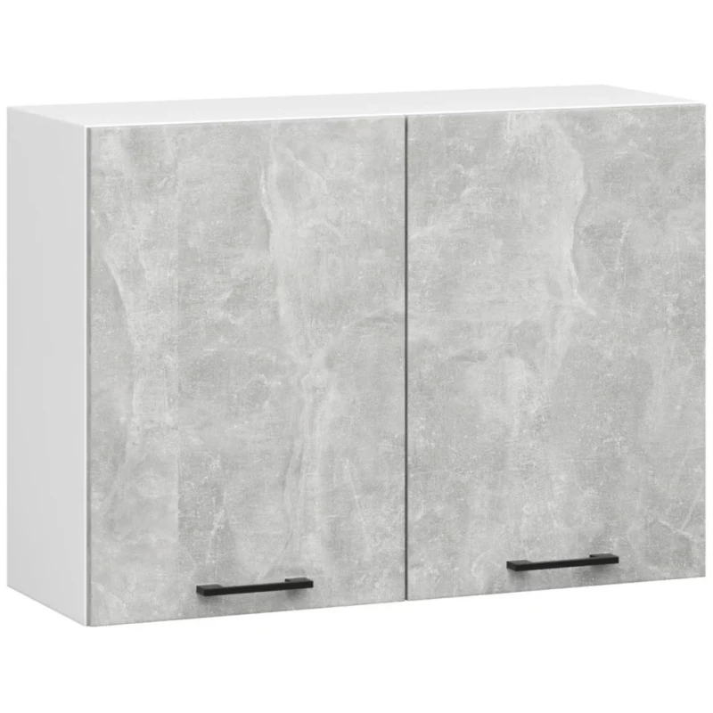 Wandhängender Küchenschrank 80 cm VERMINA - weiß / Beton