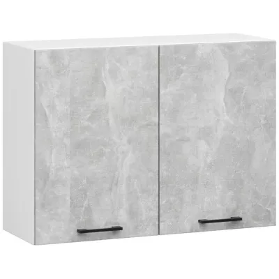 Wandhängender Küchenschrank 80 cm VERMINA - weiß / Beton