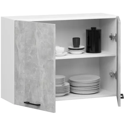 Wandhängender Küchenschrank 80 cm VERMINA - weiß / Beton