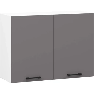 Wandhängender Küchenschrank 80 cm VERMINA - weiß/grau