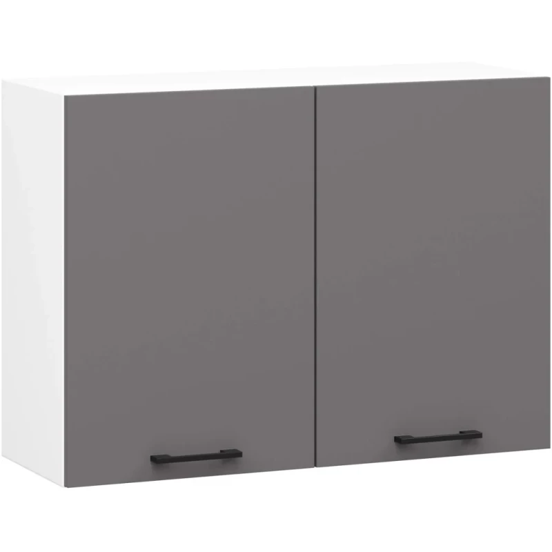 Wandhängender Küchenschrank 80 cm VERMINA - weiß/grau