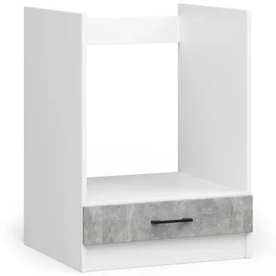 Ofenschrank 60 cm VERMINA - weiß / Beton