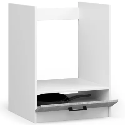 Ofenschrank 60 cm VERMINA - weiß / Beton