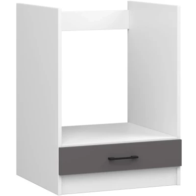 Herdschrank 60 cm VERMINA - weiß/grau