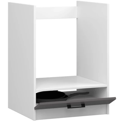 Herdschrank 60 cm VERMINA - weiß/grau