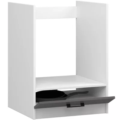 Herdschrank 60 cm VERMINA - weiß/grau
