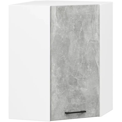 Küchen-Eckoberschrank 60x60 cm VERMINA - weiß / Beton