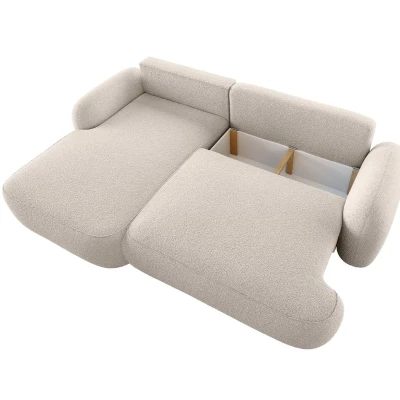 MOHYLA Schlafsofa mit Stauraum - beige, linke Ecke