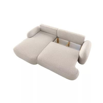 MOHYLA Schlafsofa mit Stauraum - beige, linke Ecke
