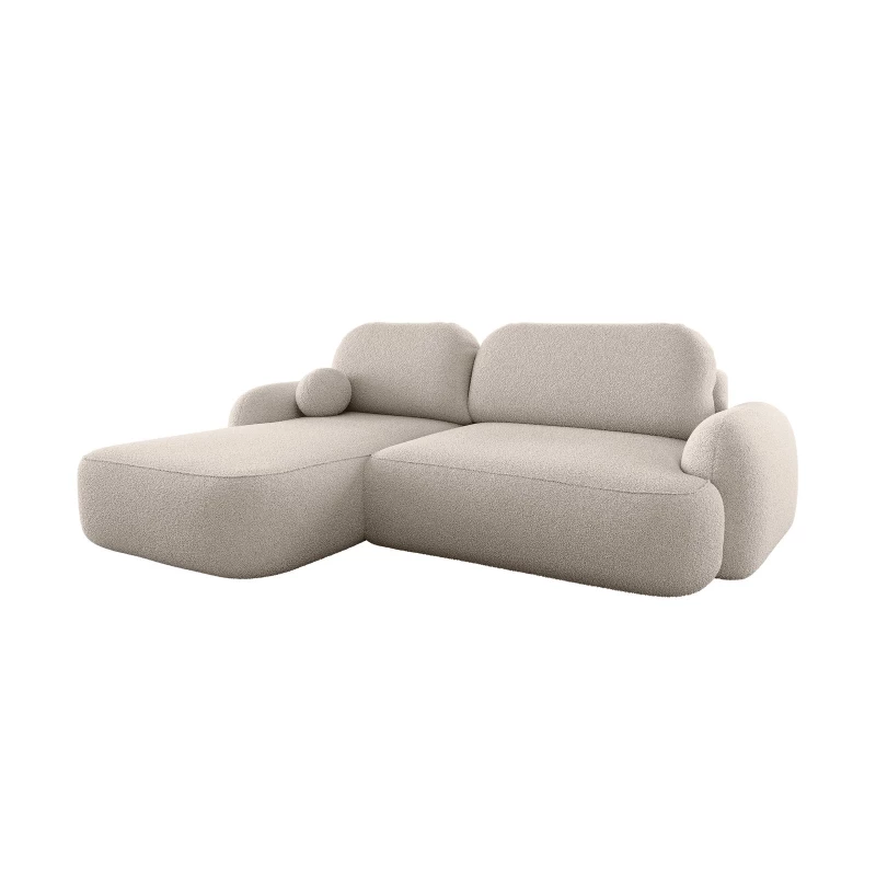 MOHYLA Schlafsofa mit Stauraum - beige, linke Ecke