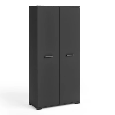 Zweitüriger Kleiderschrank 90 cm KLENRI - schwarz