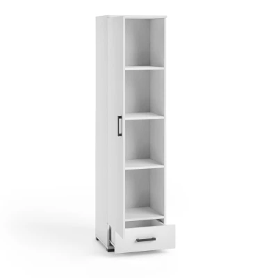 Schmale Vitrine KLENRI – Eichenholz