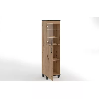 Schmale Vitrine NAIRI – Eichenholz