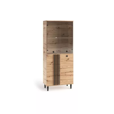 Hohe Vitrine WARDOX – Eichenholz