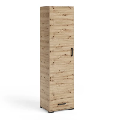 Schmaler Schrank 50 cm KLENRI - Eichenholz, handgefertigt
