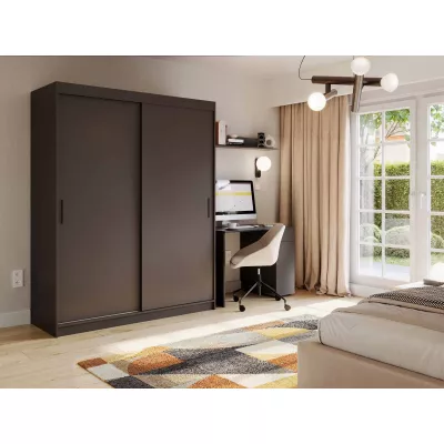 Kleiderschrank mit Schiebetüren 180 cm WARDIO - schwarz