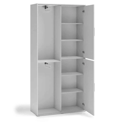 Kleiderschrank mit Spiegel 100 cm AUREVIA - weiß