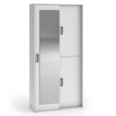 Kleiderschrank mit Spiegel 100 cm AUREVIA - weiß