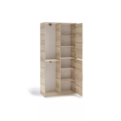 Kleiderschrank mit Spiegel 100 cm AUREVIA - Eichenholz