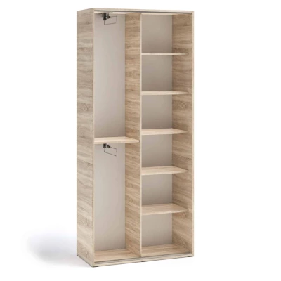 Zweitüriger Kleiderschrank 90 cm AUREVIA - Sonoma-Eiche