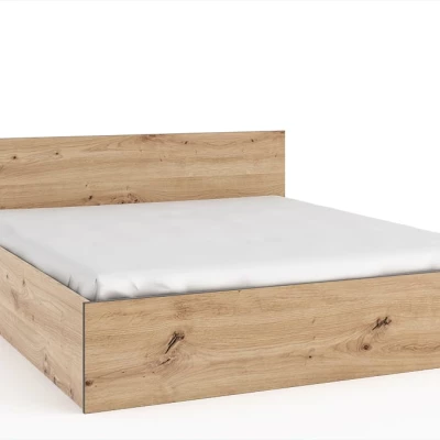 Doppelbett mit Stauraum 160 x 200 NAIRI – Eichenholz