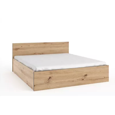 Doppelbett mit Stauraum 160 x 200 NAIRI – Eichenholz