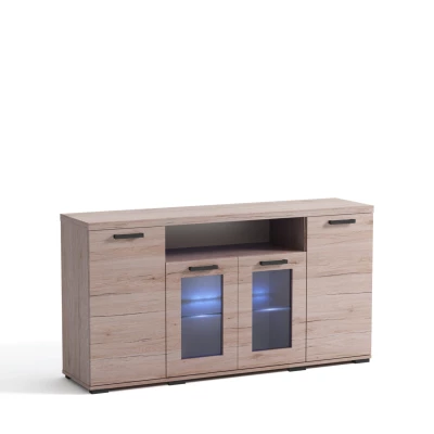 EIRENE Glaskommode – San Remo Eiche