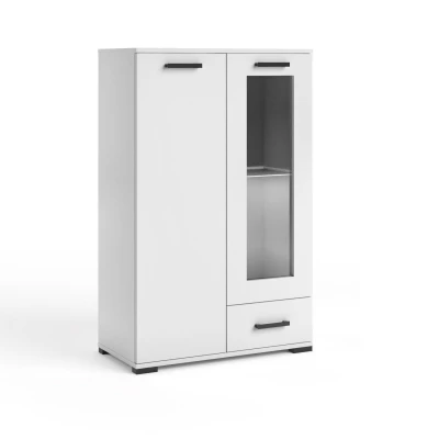 KLENRI Hochkommode aus Glas – weiß