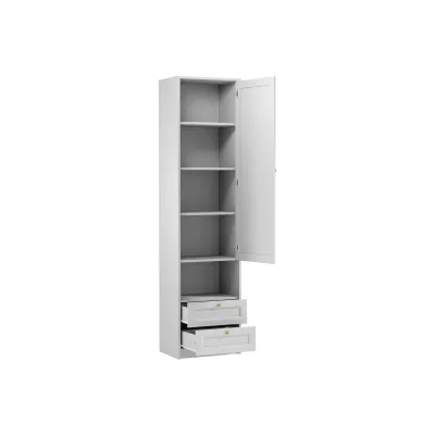 Kombinierter Kleiderschrank 54 cm SILVA - weiß/gold