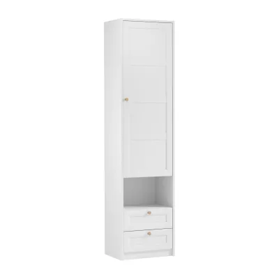 Kombinierter Kleiderschrank 54 cm SILVA - weiß/gold